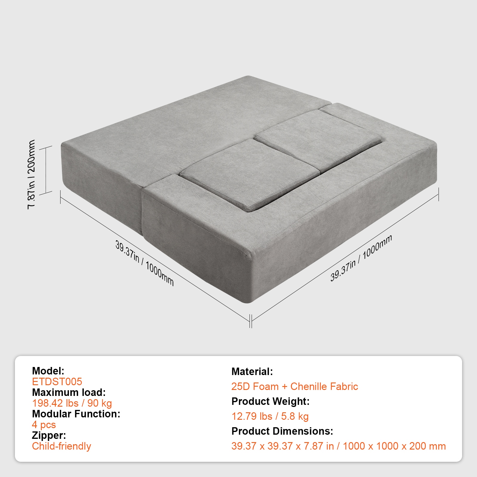 Kids Modular Play Couch Sectional Sofa For Toddlers And Children_voghion.com